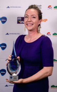 Kristy Christensen winning a NSW Mine Award
