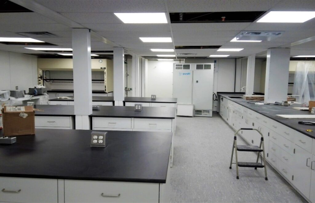 Modular laboratory inside lab area